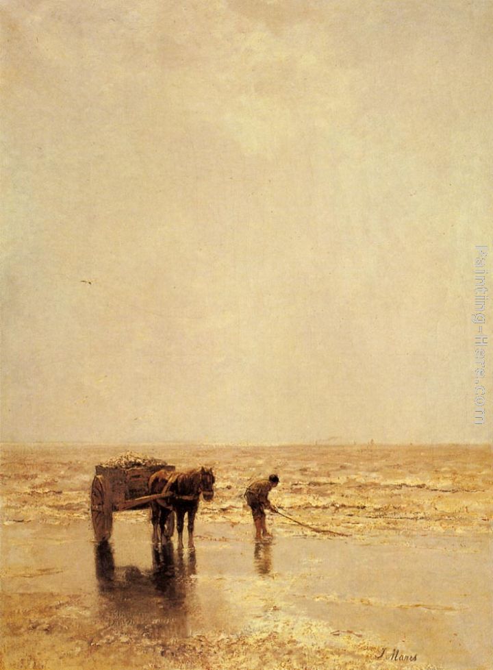 Collecting Shellfish painting - Jacob Henricus Maris Collecting Shellfish art painting